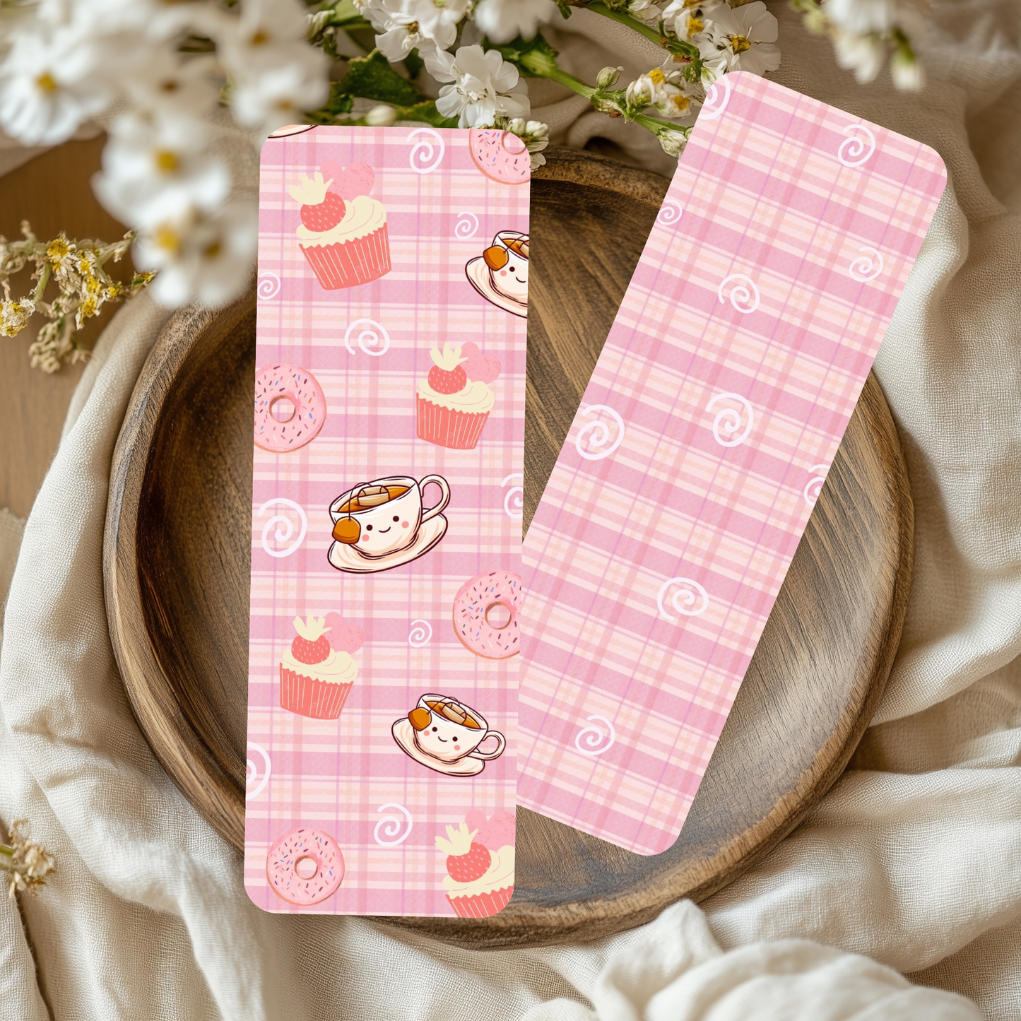 🎀 Coquette Girly Bookmarks – Cherries, Cream Cakes & Strawberries🍒🍰🍓