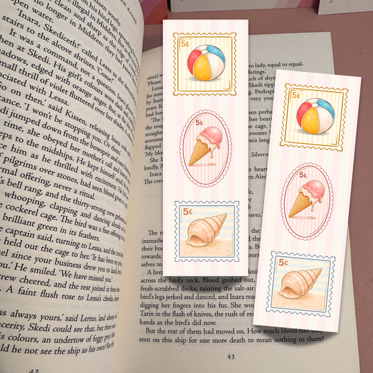 Beach Stamps Bookmark