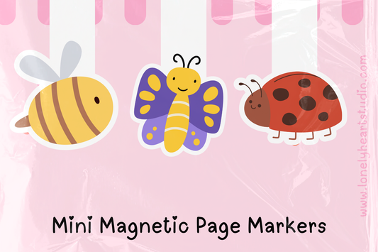 Cute Bug Mini Magnetic Page Markers - Set of 3