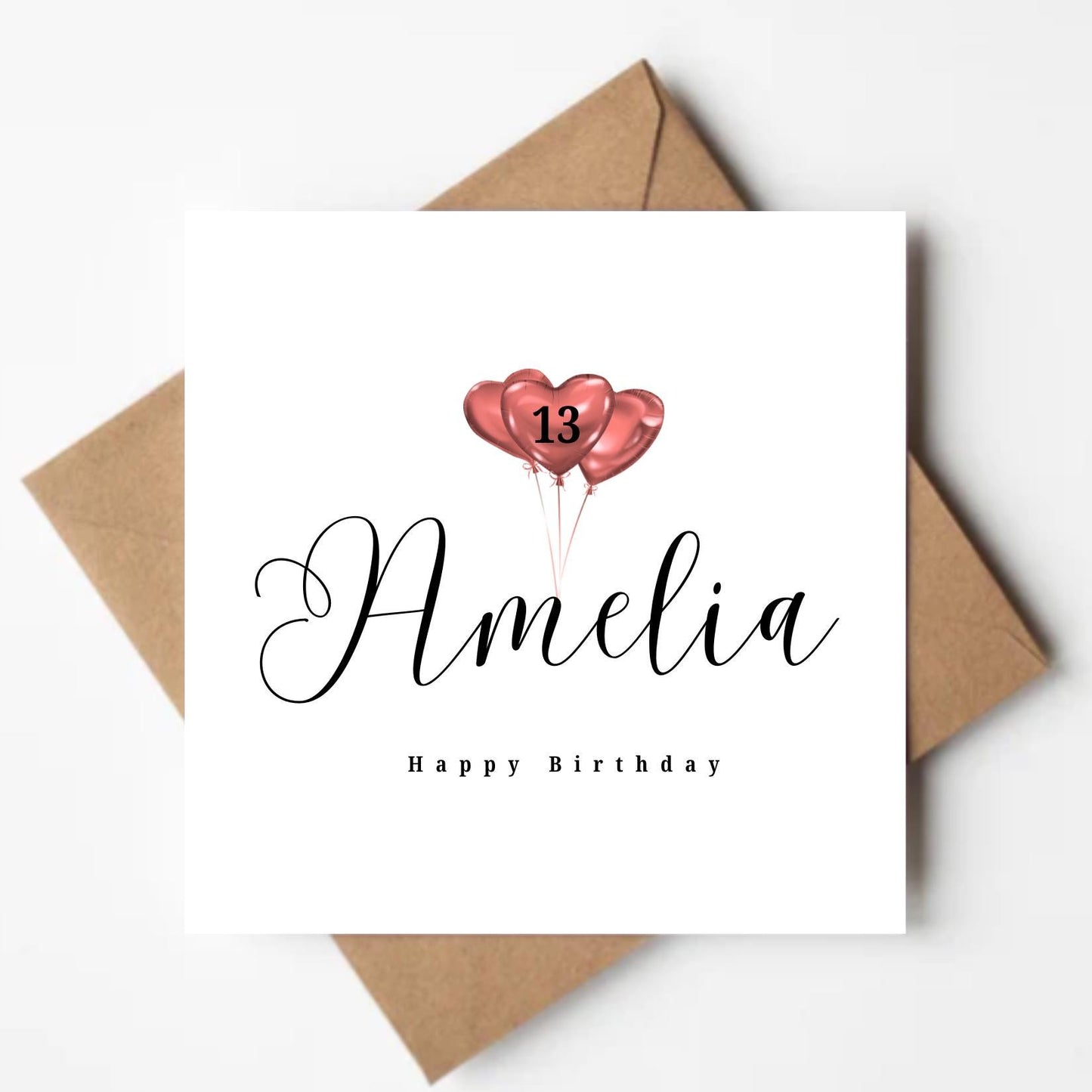 Personalised Birthday Foil Balloons Card