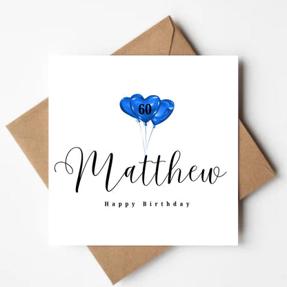 Personalised Birthday Foil Balloons Card