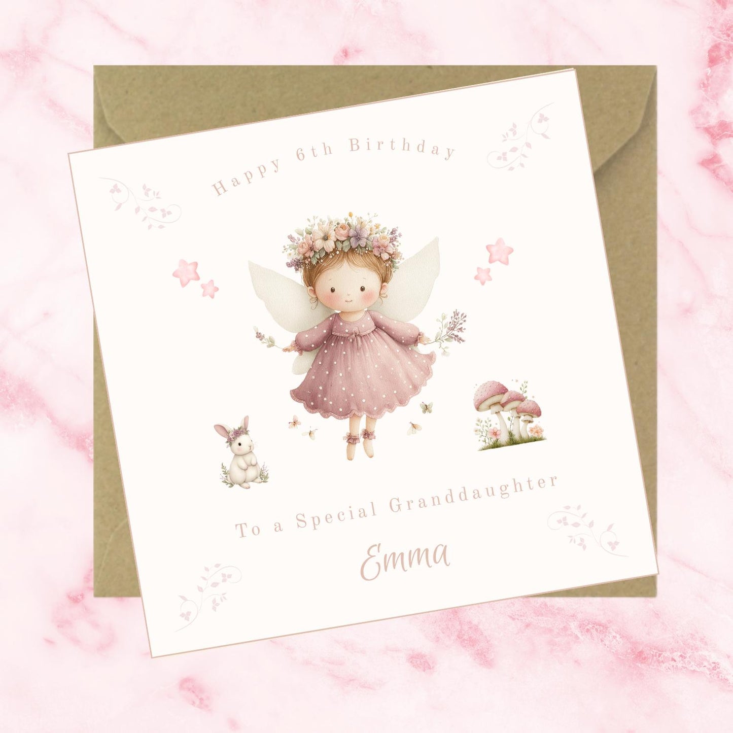 Personalised Woodland Fairy Birthday Card – Enchanted Forest