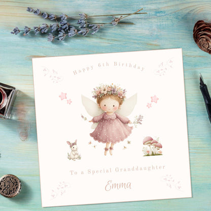 Personalised Woodland Fairy Birthday Card – Enchanted Forest