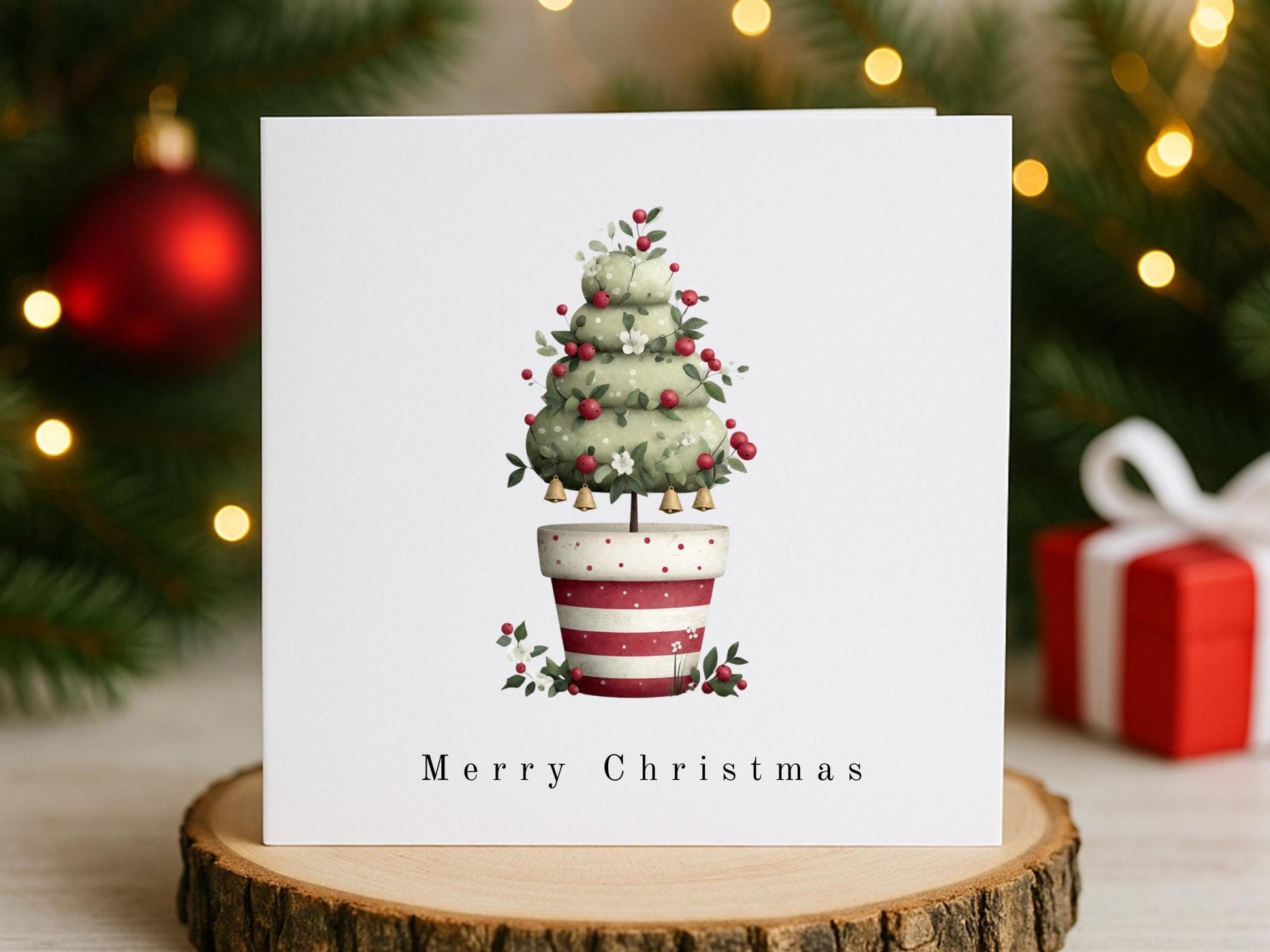 Handmade Christmas Cards, Festive Topiary Tree Designs