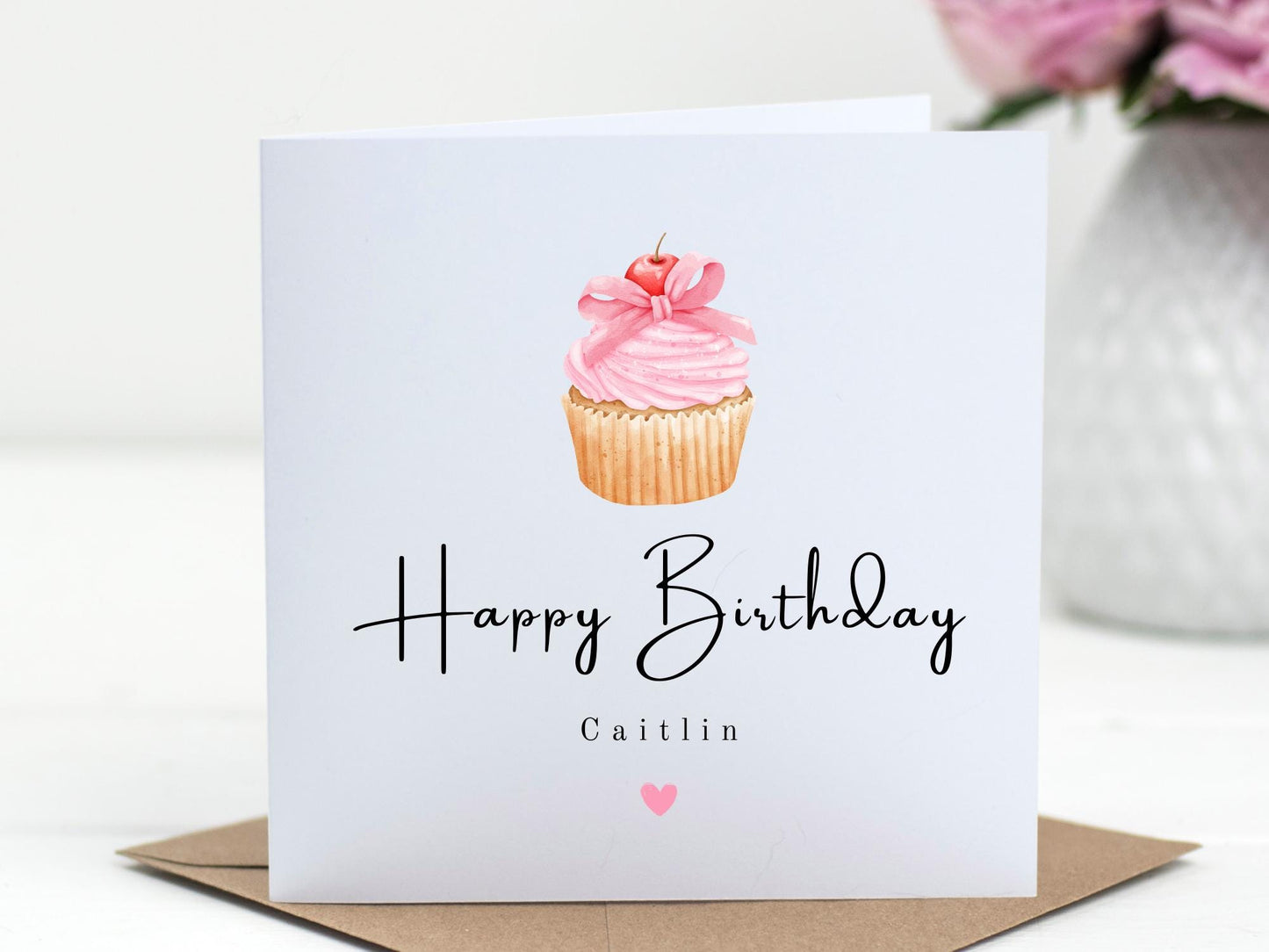 Personalised Cupcake Birthday Card for her