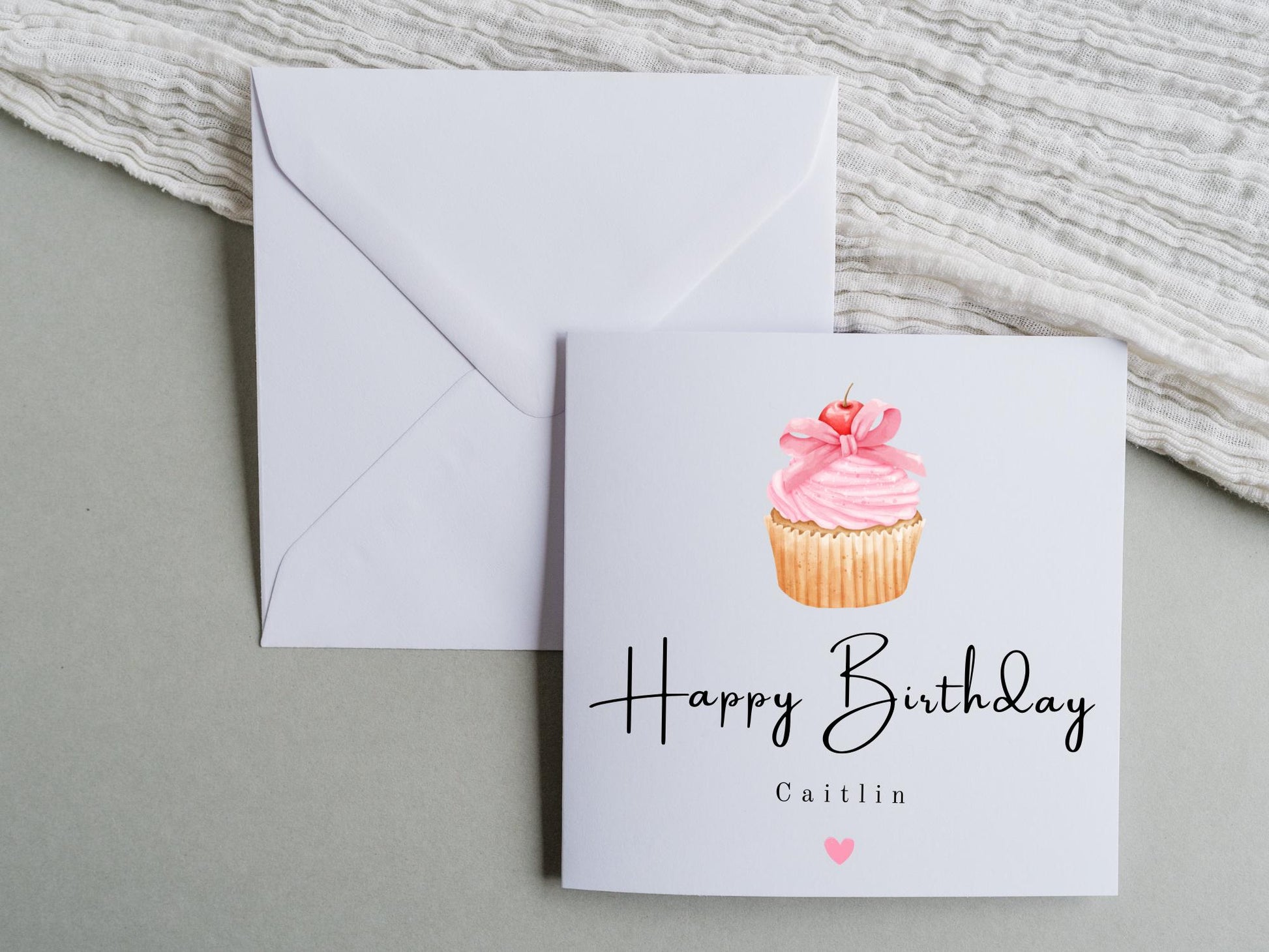 Personalised Cupcake Birthday Card for her
