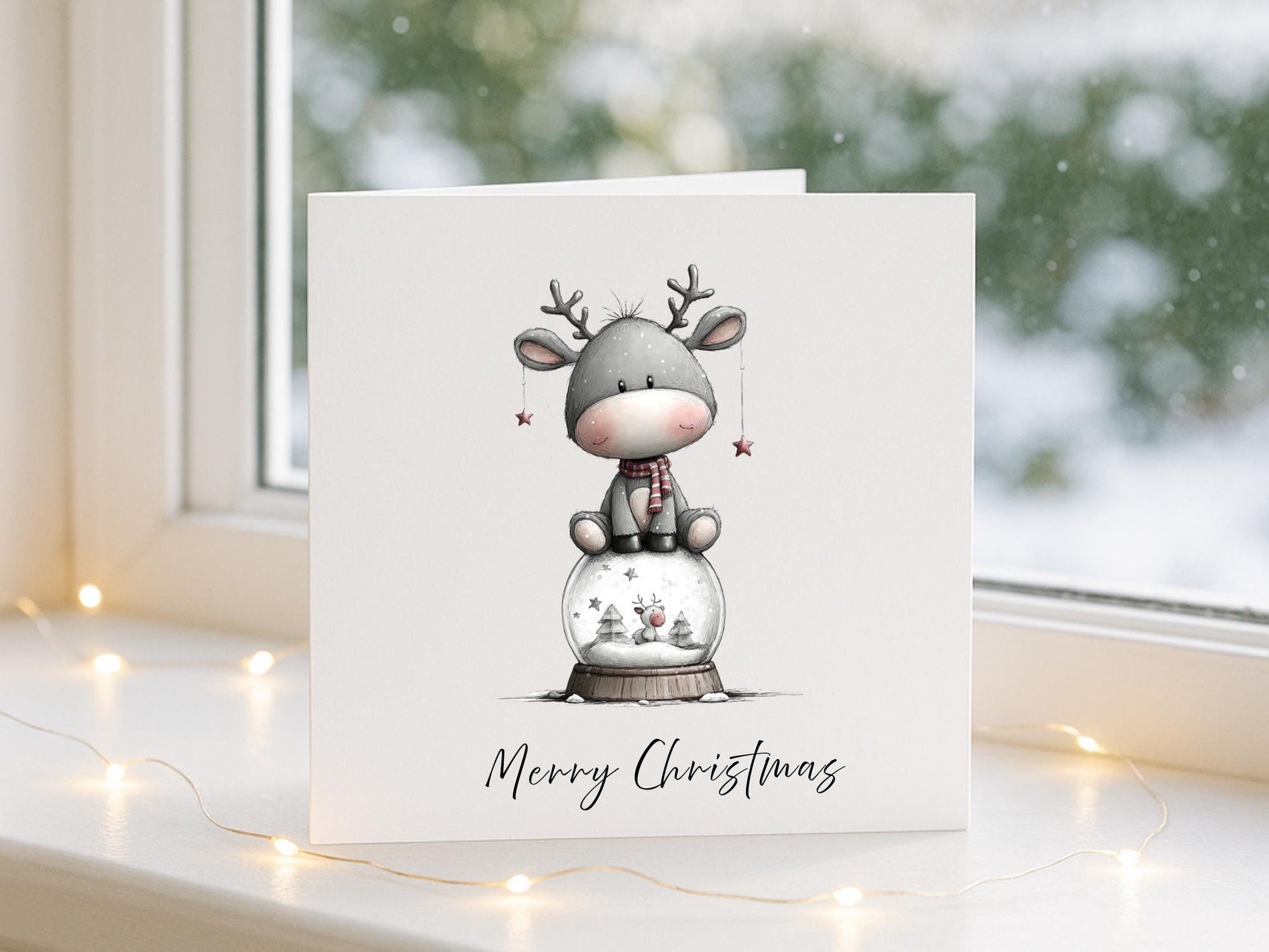 Handmade Whimsical Animal Christmas Cards