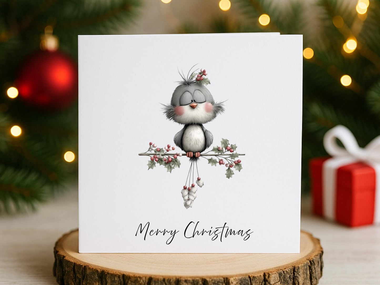 Handmade Whimsical Animal Christmas Cards
