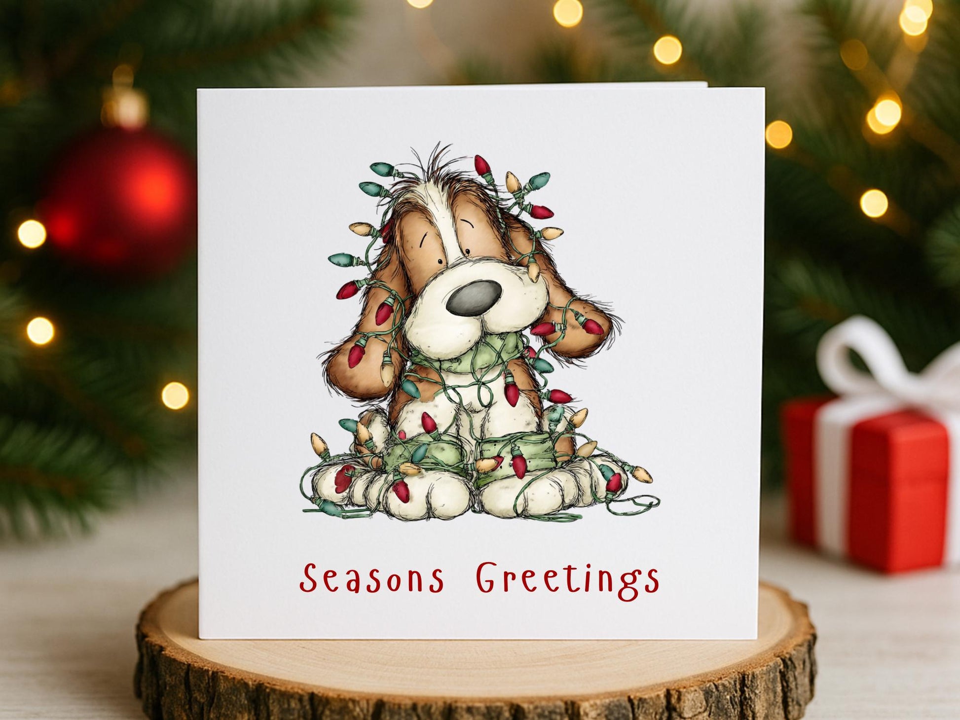 Handmade Christmas Cards, Fluffy Dogs