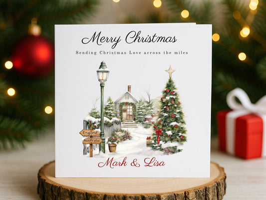Personalised Long Distance Christmas Card