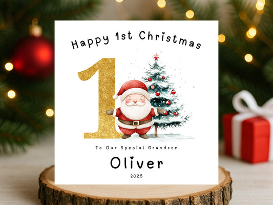 Personalised 1st Christmas Card with any Name