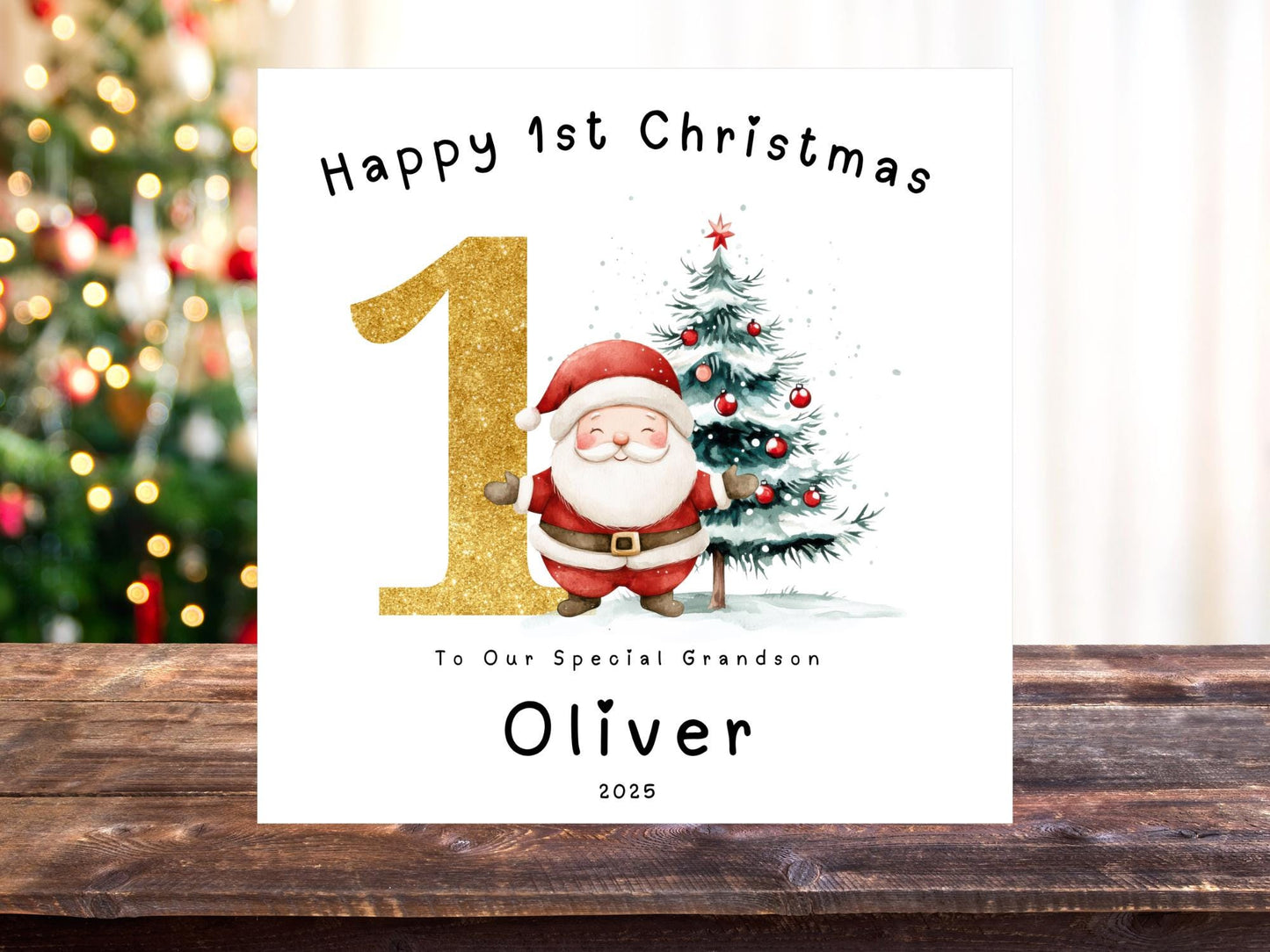 Personalised 1st Christmas Card with any Name