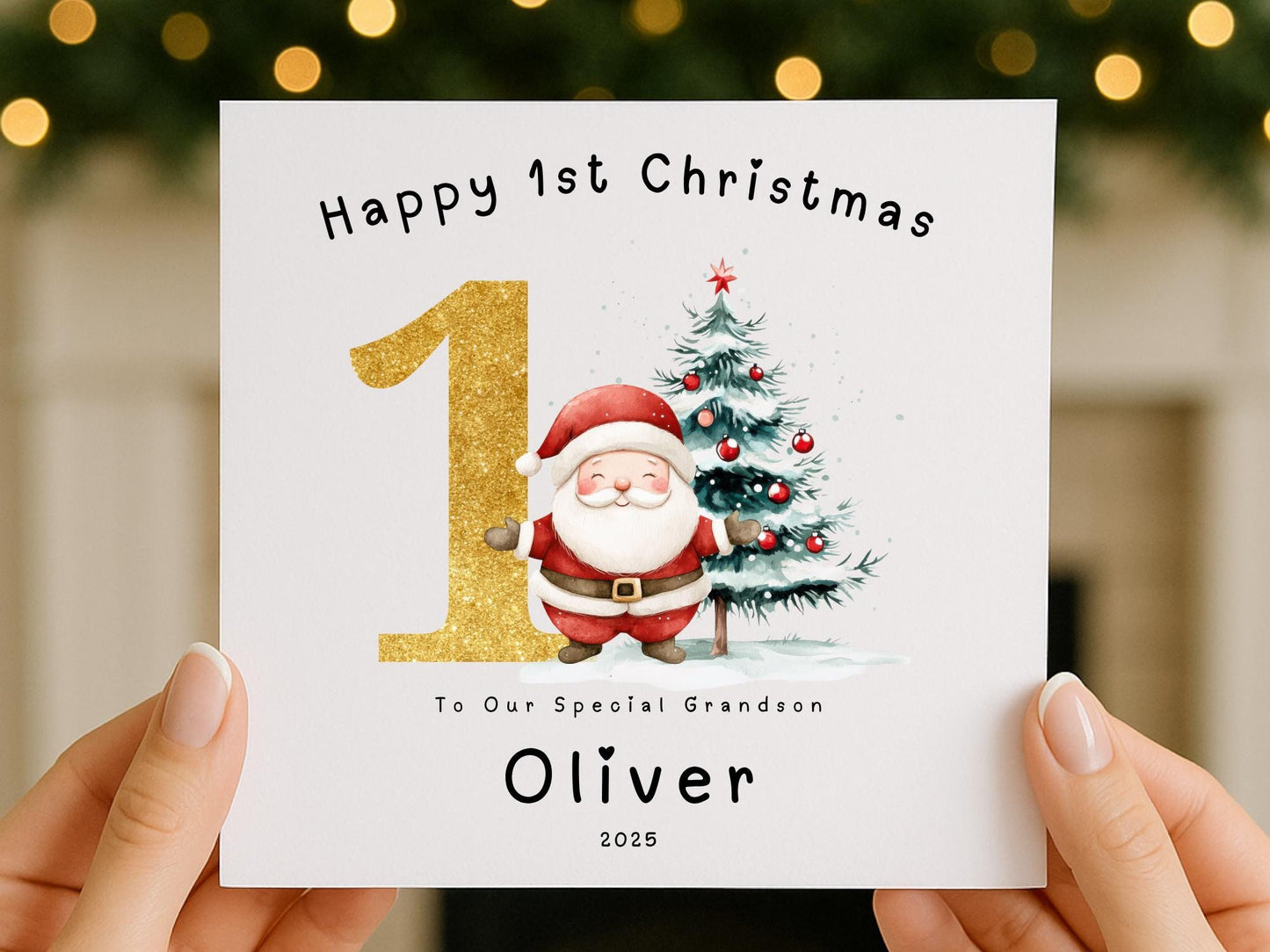 Personalised 1st Christmas Card with any Name