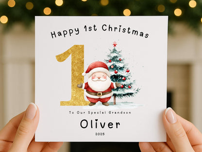 Personalised 1st Christmas Card with any Name