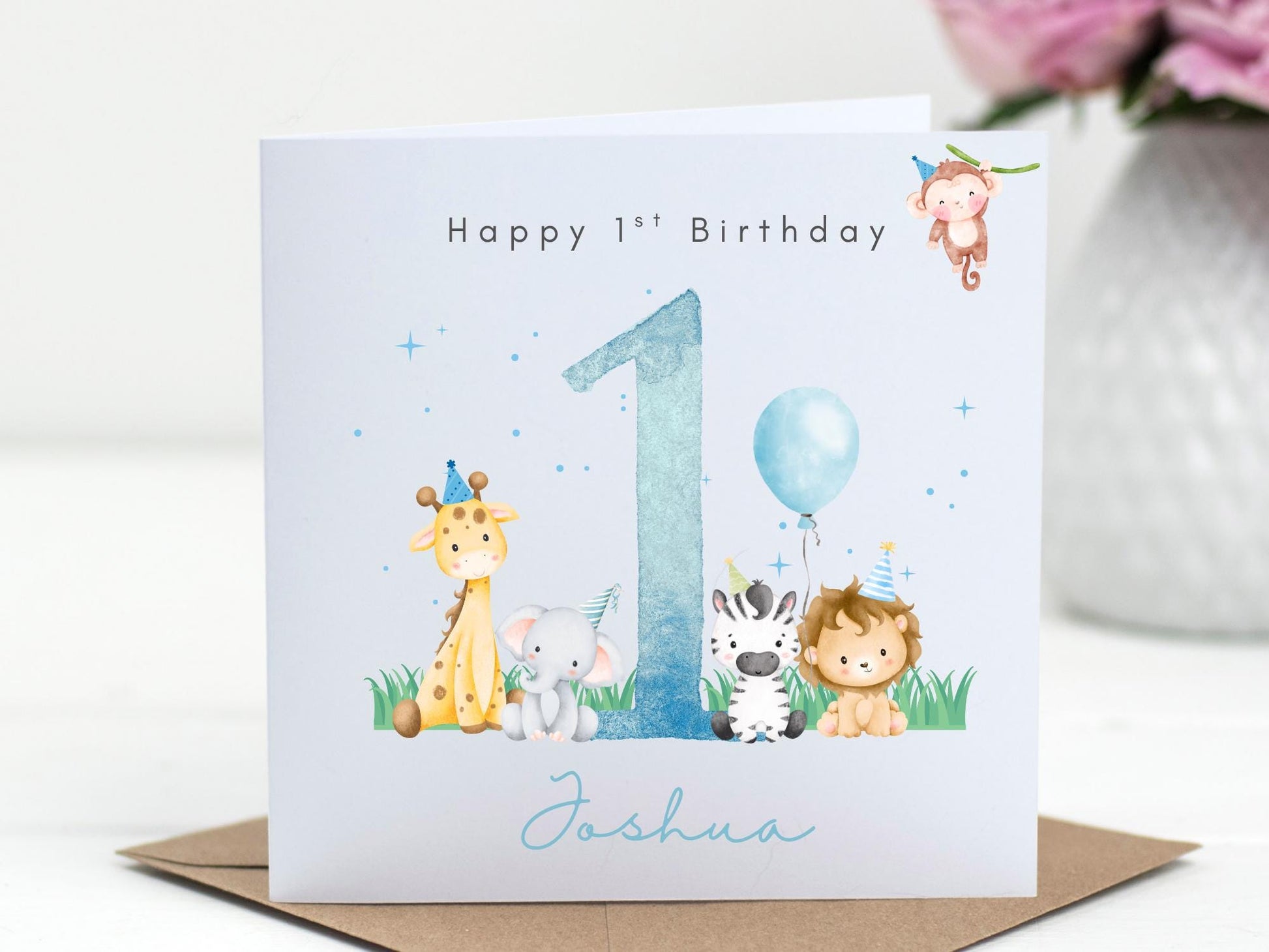 Personalised 1st Birthday Card Boy