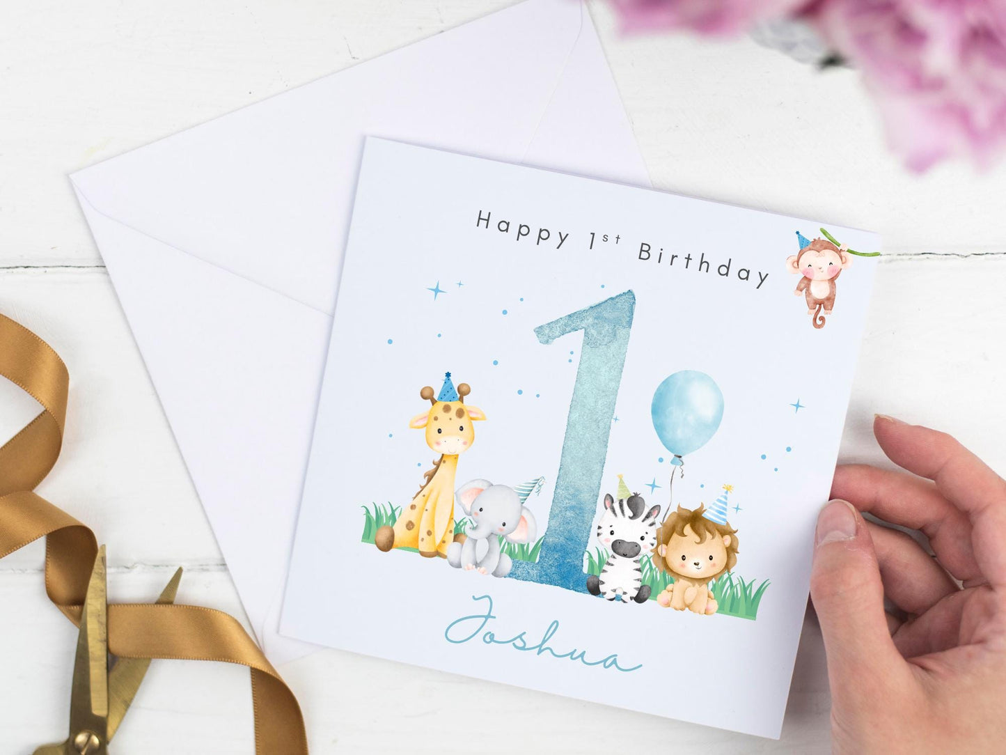 Personalised 1st Birthday Card Boy