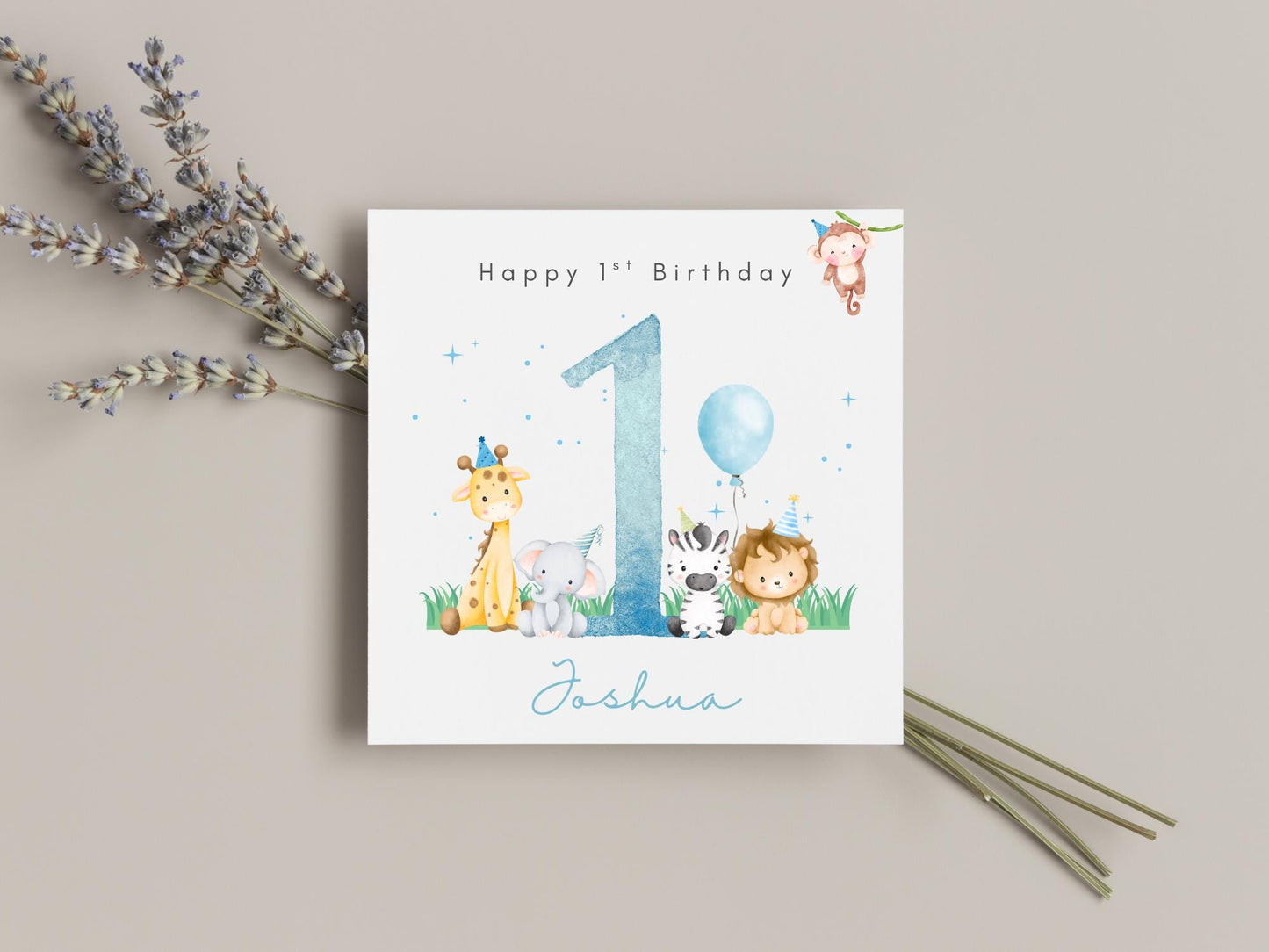 Personalised 1st Birthday Card Boy