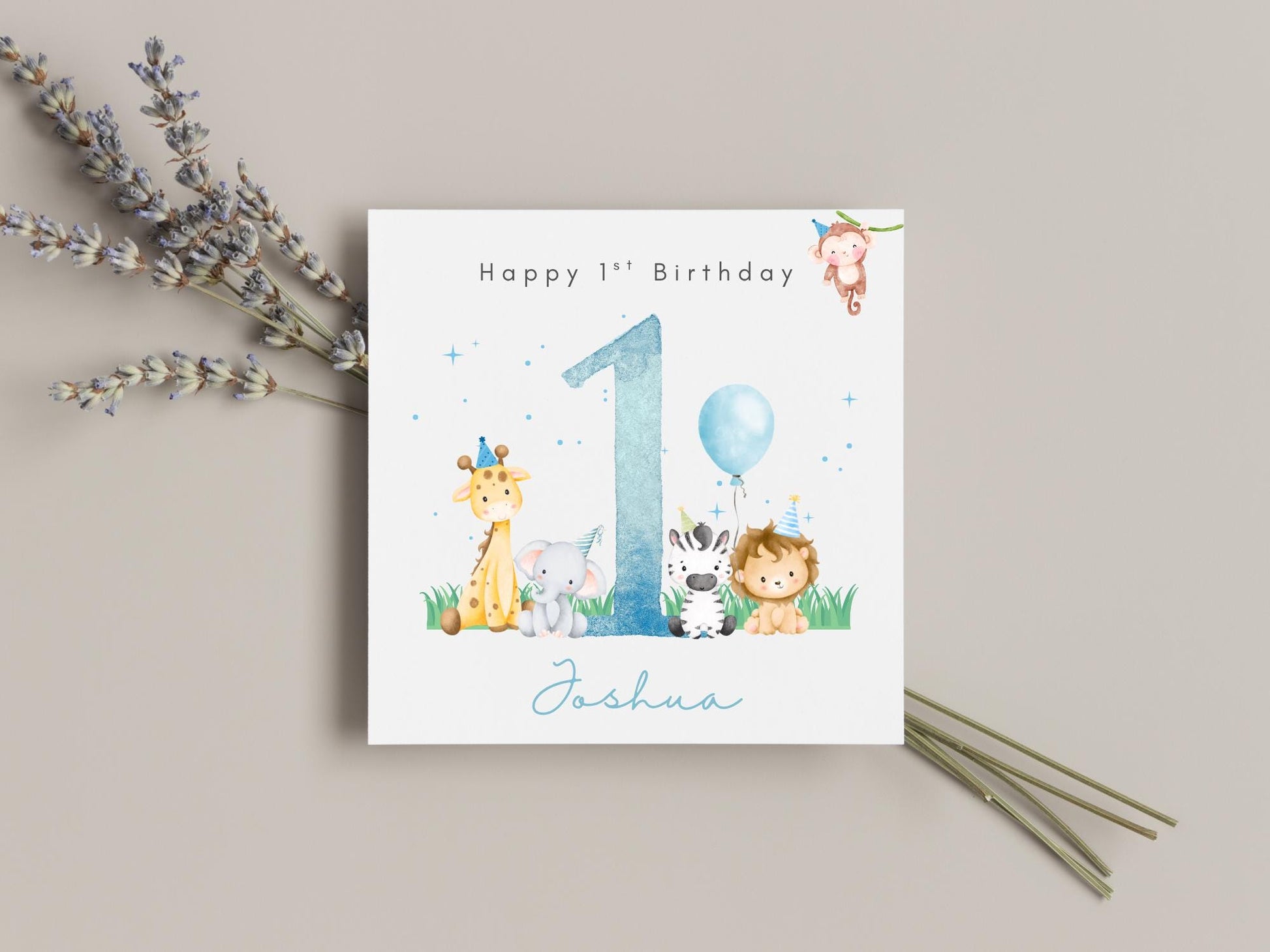 Personalised 1st Birthday Card Boy