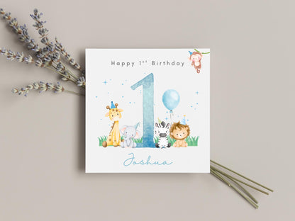 Personalised 1st Birthday Card Boy
