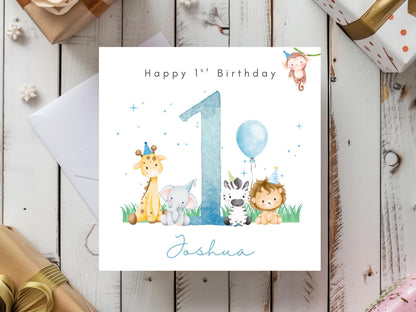 Personalised 1st Birthday Card Boy