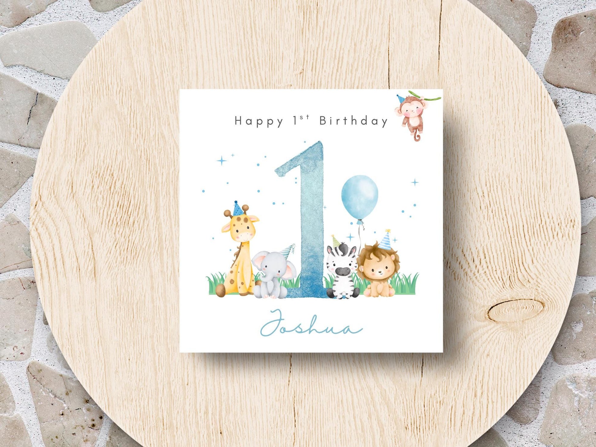 Personalised 1st Birthday Card Boy
