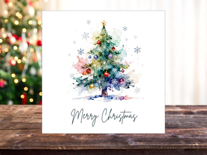 Watercolor Christmas Tree Cards - Festive Card Set