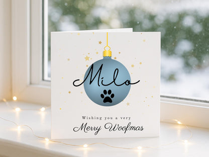 Personalised Dog Christmas Card