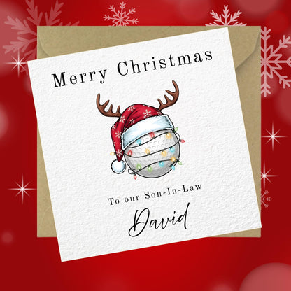 Handmade Personalised Golf Christmas Card - Festive Fun