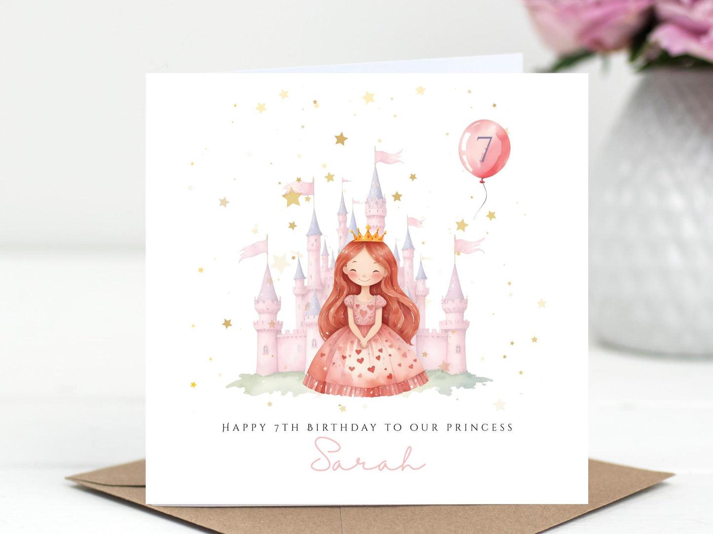 Princess Birthday Card – Personalised
