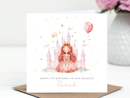 Princess Birthday Card – Personalised