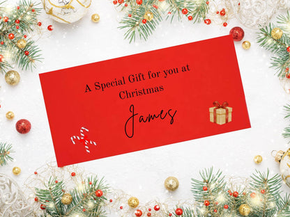 Personalised Christmas Cash Envelope – Eco-Friendly Money Gift Holder