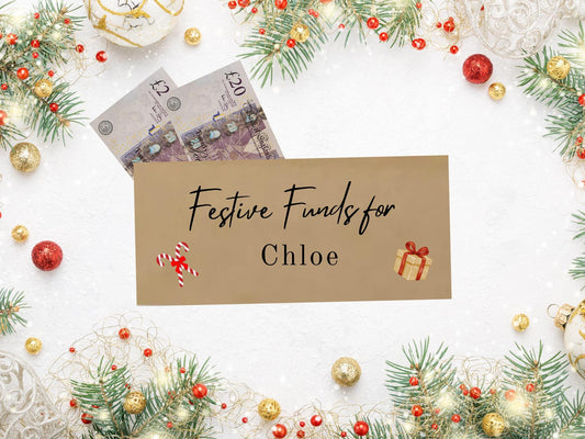 Personalised Christmas Cash Envelope – Eco-Friendly Money Gift Holder