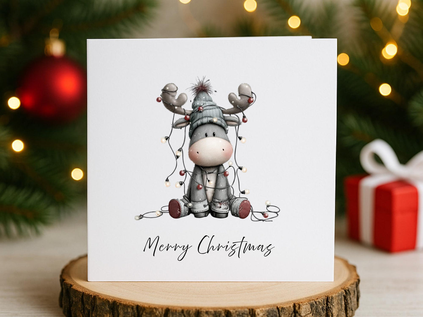 Handmade Whimsical Animal Christmas Cards