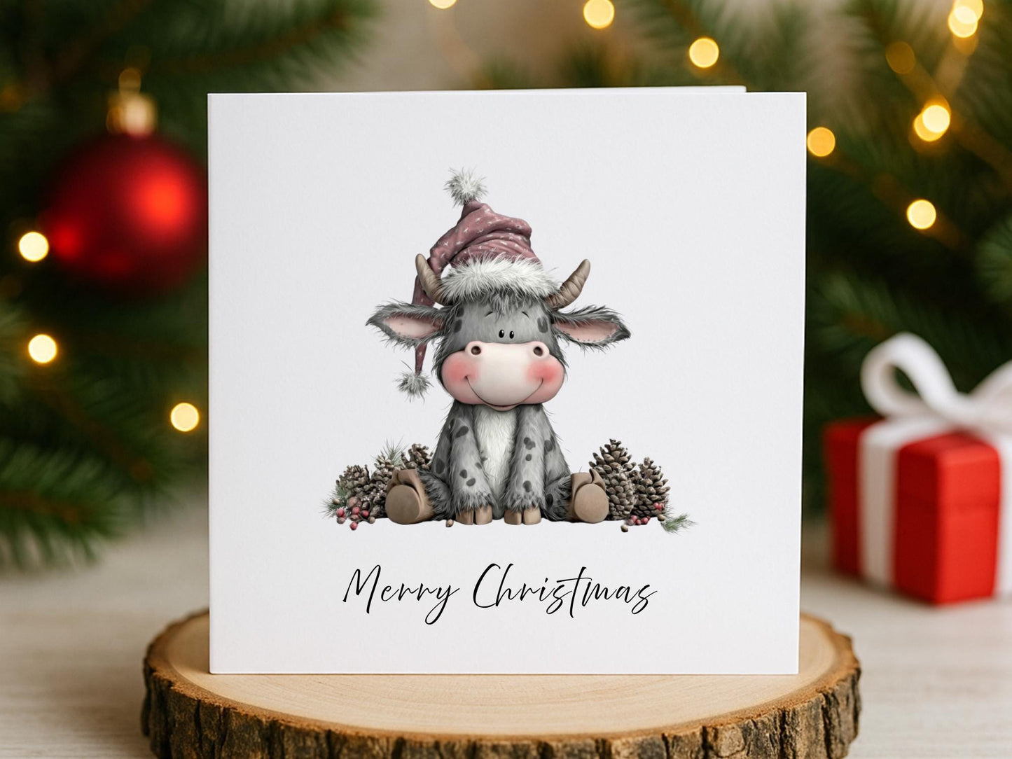 Handmade Whimsical Animal Christmas Cards