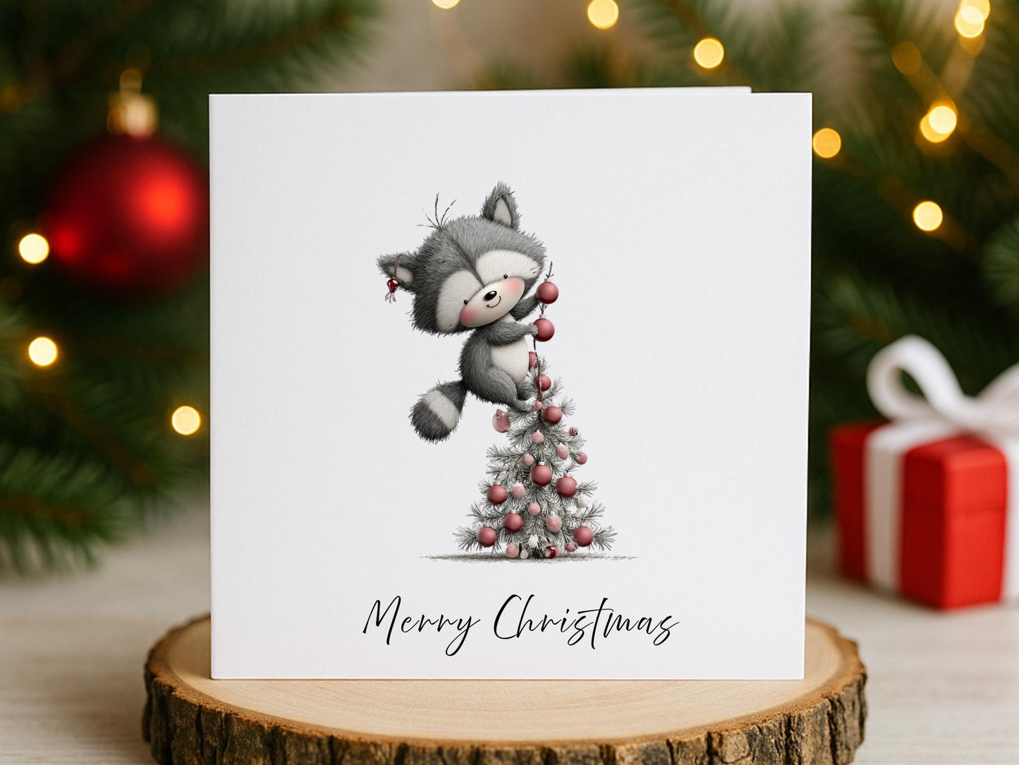 Handmade Whimsical Animal Christmas Cards