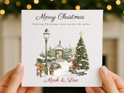 Personalised Long Distance Christmas Card