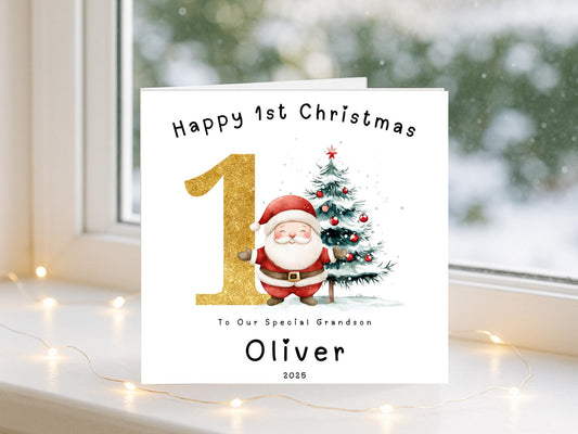Personalised 1st Christmas Card with any Name