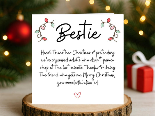 Bestie Christmas Card, Fun