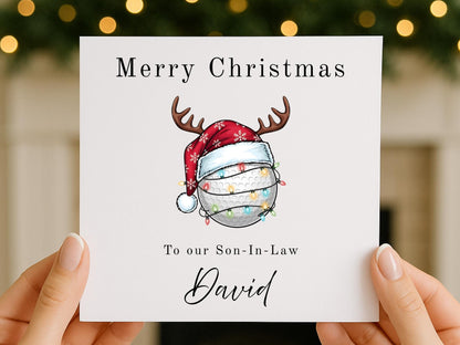 Handmade Personalised Golf Christmas Card - Festive Fun