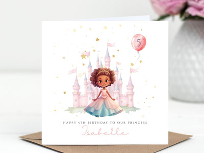 Princess Birthday Card – Personalised