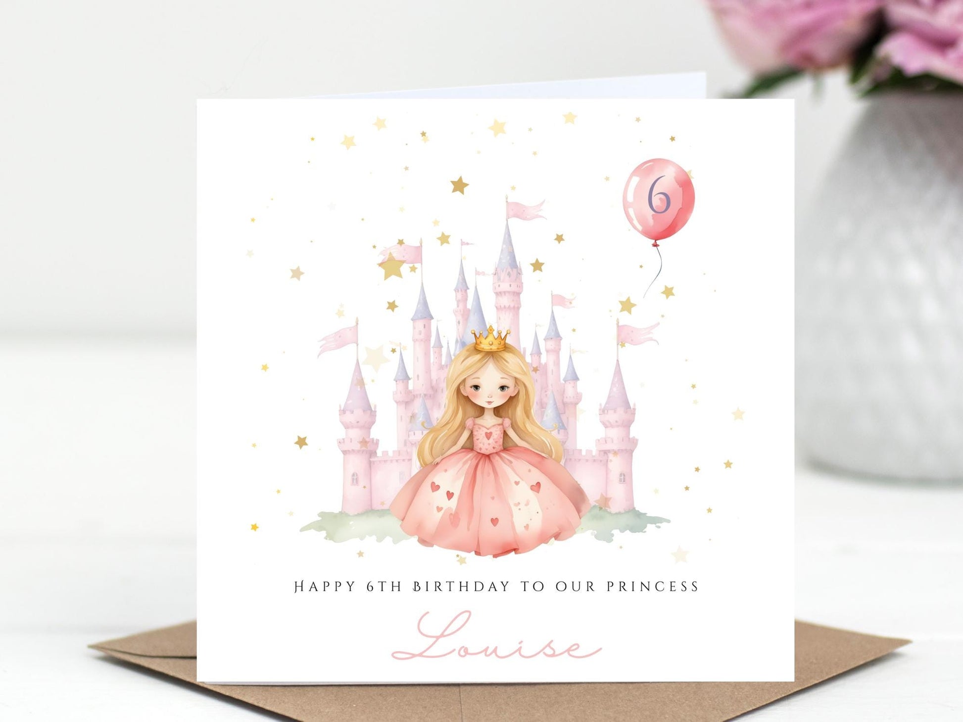 Princess Birthday Card – Personalised