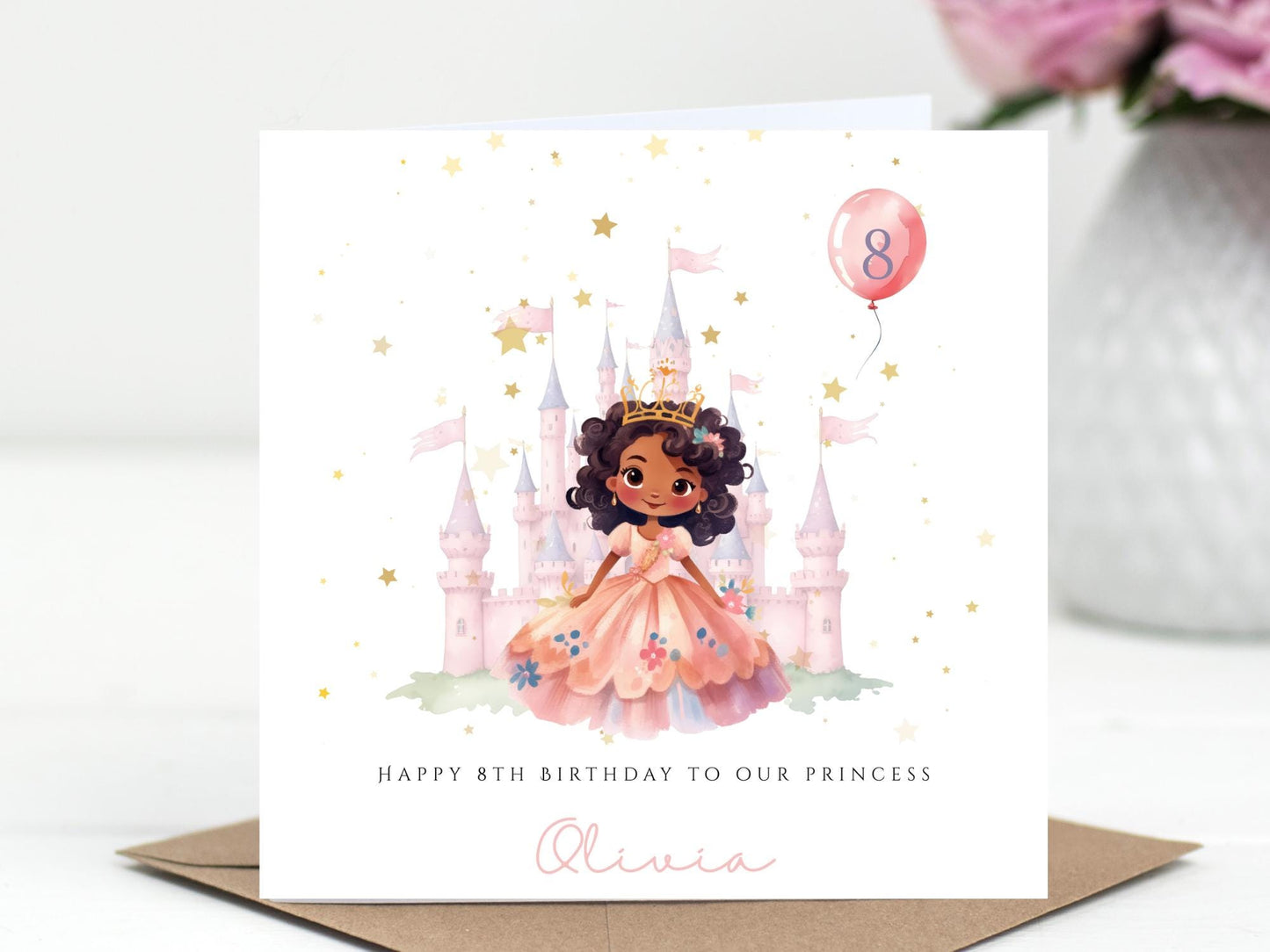 Princess Birthday Card – Personalised