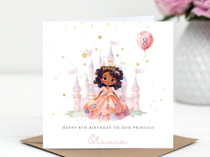 Princess Birthday Card – Personalised