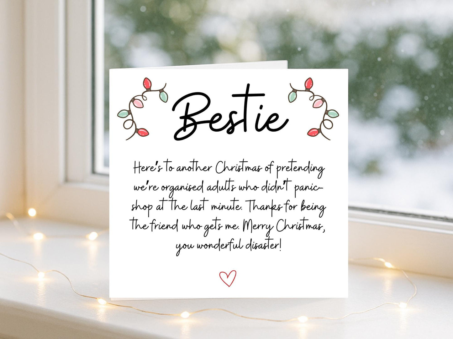 Bestie Christmas Card, Fun