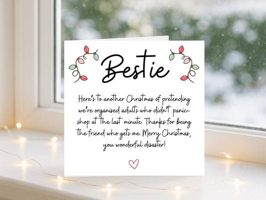 Bestie Christmas Card, Fun