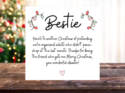 Bestie Christmas Card, Fun