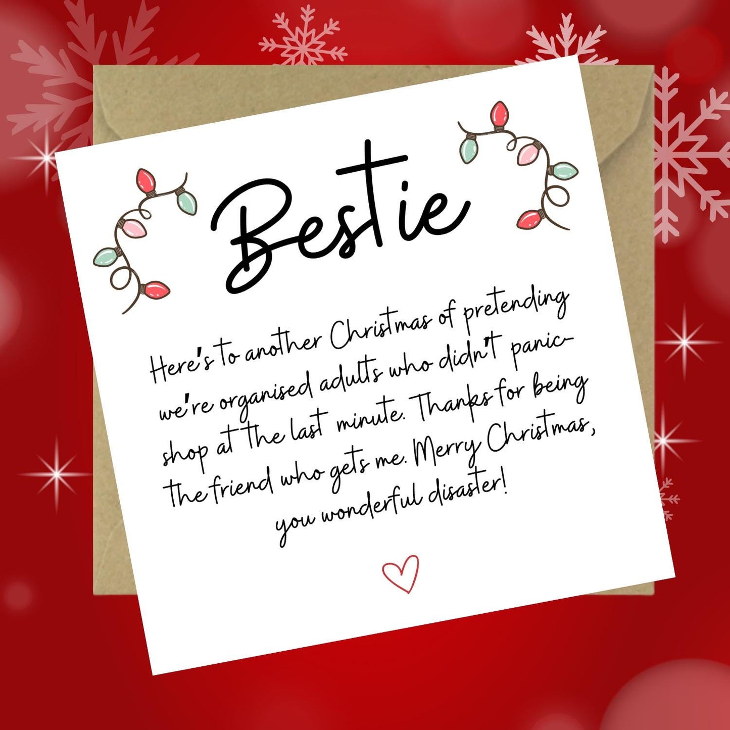 Bestie Christmas Card, Fun