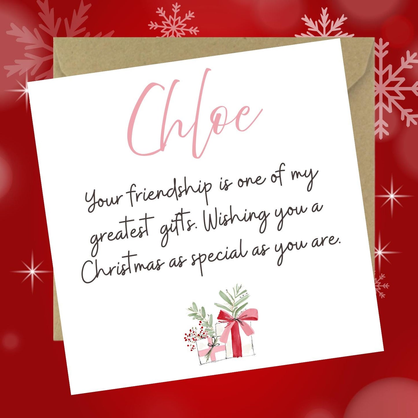 Friends Christmas Card, Fun