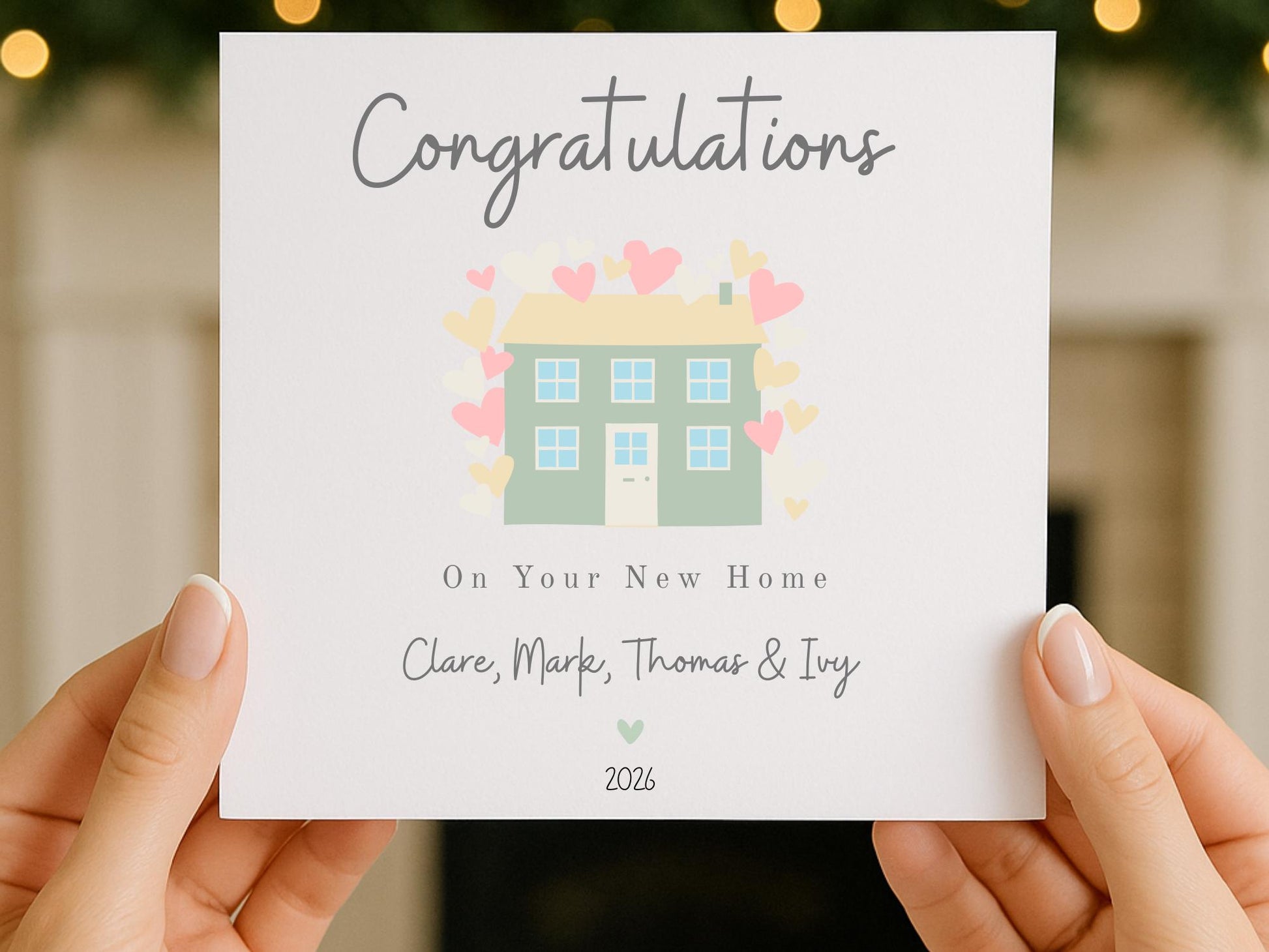 Congratulations on your New Home Greeting Card - Pastel House