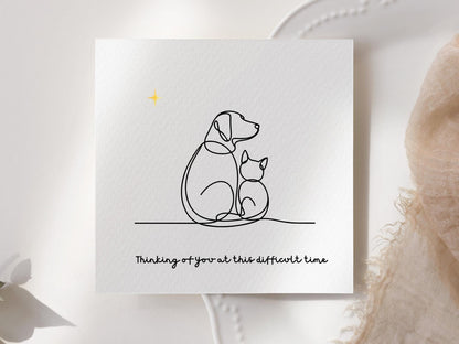 Sympathy Card – Calming Dog and Cat Bereavement Card